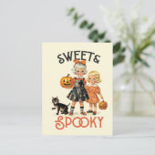 "Sweet & Spooky" midden-eeuwse  stijl Briefkaart (Staand voorkant)