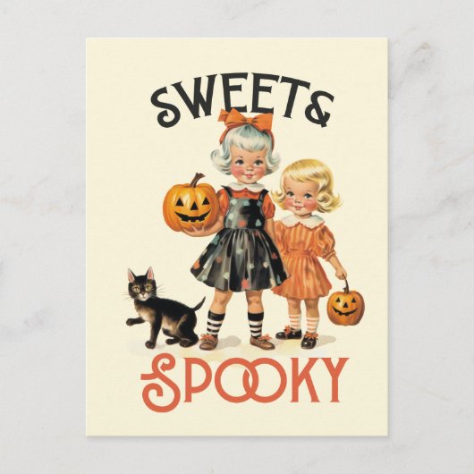 "Sweet & Spooky" midden-eeuwse  stijl Briefkaart (Voorkant)