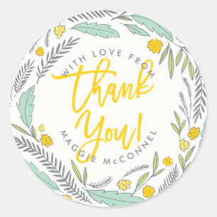 Sweet Sprigs Genderneutraal Baby Dank u Sticker