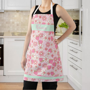 Sweet Spring aardbeien gepersonaliseerd Schort
