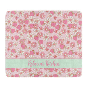 Sweet Spring aardbeien gepersonaliseerd Snijplank