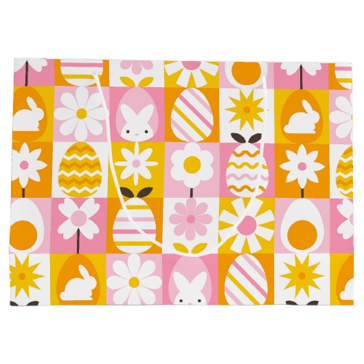 Sweet Spring Easter Patchwork  Groot Cadeauzakje (Achterkant)