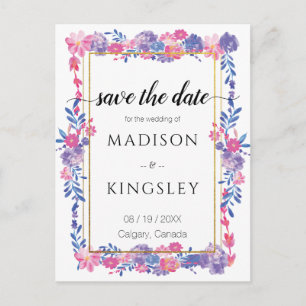 Sweet Spring Floral Epic Abstract Sparen de Datum Briefkaart