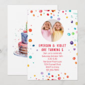 Sweet Sprinkle Kids Birthday Party Foto Kaart (Voorkant / Achterkant)