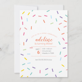 Sweet Sprinkles Birthday Party Kaart