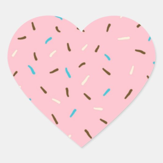 Sweet Sprinkles Hart Stickers (Aardbei Roze) (Voorkant)