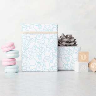 Sweet Sprinkles White Blue Cadeaupapier