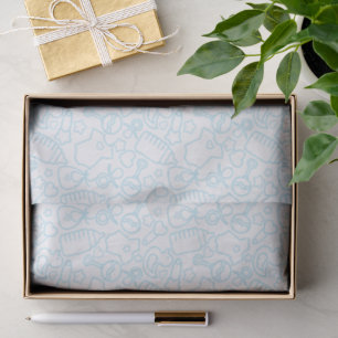 Sweet Sprinkles White Blue Tissuepapier