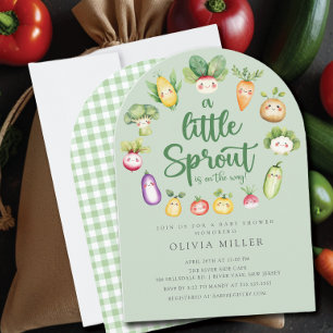 Sweet Sprout Baby shower Invitation Kaart