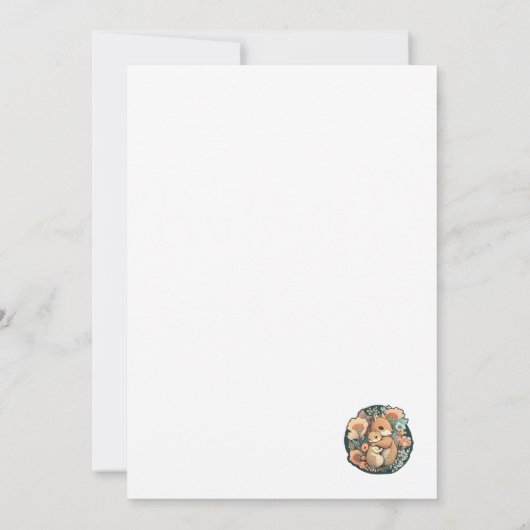 Sweet Squirrel Mam en Baby Bedankt kaarten (Achterkant)