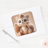 Sweet Squirrel Vierkante Sticker (Envelop)