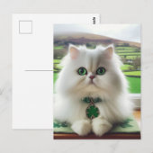 Sweet St. Patricks Dag Kat Briefkaart (Voorkant / Achterkant)