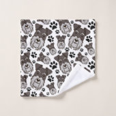 Sweet Standard Schnauzer Miniature Pet Puppy Dog Bad Handdoek (Wasdoekje)