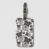 Sweet Standard Schnauzer Miniature Pet Puppy Dog Bagagelabel (Voorkant (verticaal))