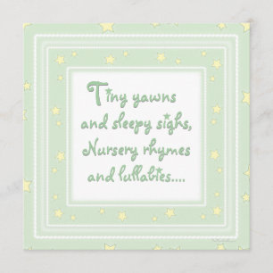 Sweet Stars Mint Baby shower Uitnodiging