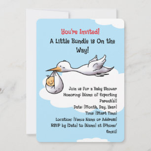 Sweet Stork Baby Arrival Baby shower Kaart