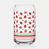 Sweet Strawberries Pattern Blikvorm Glas (Links)