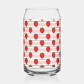 Sweet Strawberries Pattern Blikvorm Glas (Links)