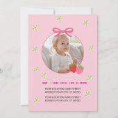 Sweet Strawberry 4e invitation anniversaire (Dos)