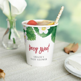 Sweet Strawberry Baby shower Papieren Bekers