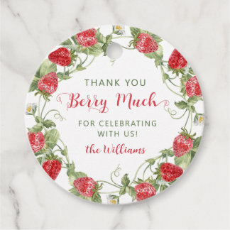 Sweet Strawberry Bedankt Bedankjes Labels