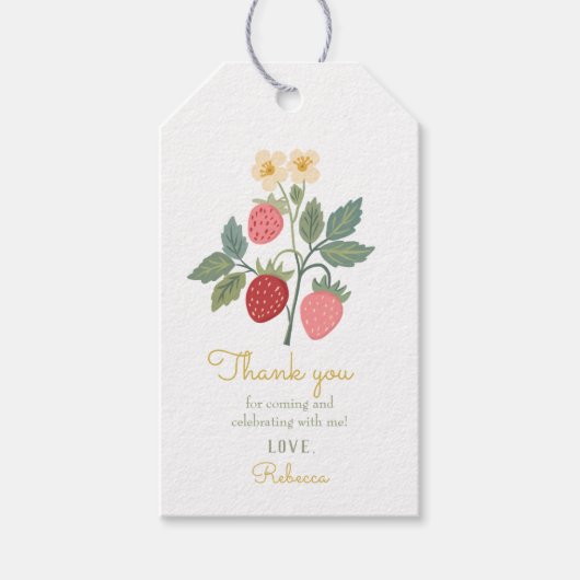 Sweet Strawberry Bouquet Cadeaulabel (Voorkant)