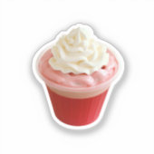 Sweet Strawberry Dessert Art Sticker (Voorkant)