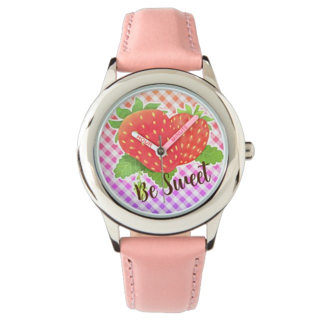 Sweet Strawberry eWatch Horloge (Voorkant)