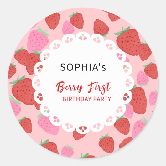 Sweet Strawberry Lace Sticker (Voorkant)