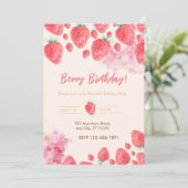 Sweet Strawberry Soiree : Invitation de fête d'ann (Debout devant)