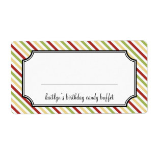 Sweet strepen snoep buffet vakantie etiket