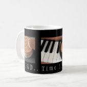 Sweet Stroopwafel Piano Mug — Cadeau pour papa (Devant gauche)