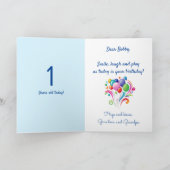 Sweet Stuffé Bunny Boys Anniversaire Nom Carte d'â (Intérieur)