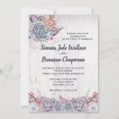 Sweet Succulents Rustic Waterverf Soft Wedding Kaart (Voorkant)