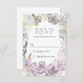 Sweet Succulents Wedding RSVP (Voorkant / Achterkant)