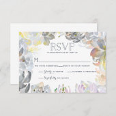 Sweet Succulents Wedding RSVP (Voorkant / Achterkant)