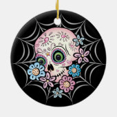 Sweet Sugar Skull Keramisch Ornament (Achterkant)