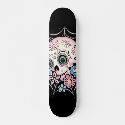 Sweet Sugar Skull Skateboard (Voorkant)