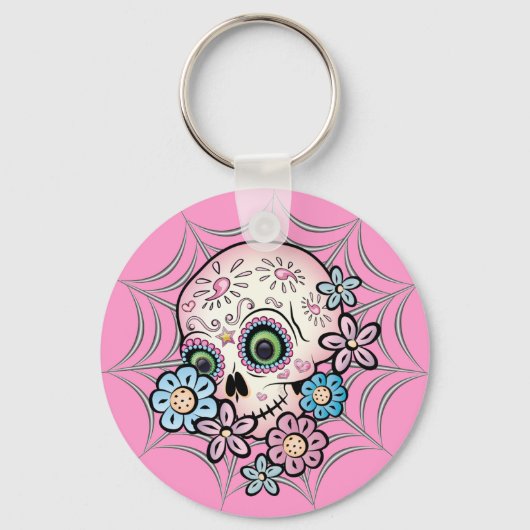 Sweet Sugar Skull Sleutelhanger (Voorkant)