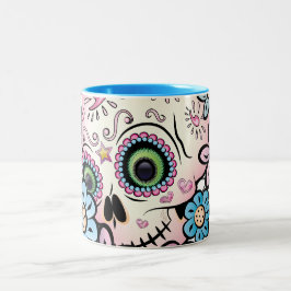 Sweet Sugar Skull Tweekleurige Koffiemok