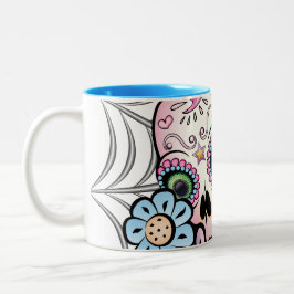 Sweet Sugar Skull Tweekleurige Koffiemok