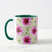 Sweet Summer Botanical Pink Flower Mok (Links)