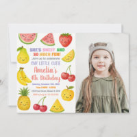 Sweet Summer Fruit Verjaardag Uitnodiging