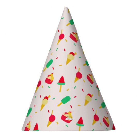 Sweet Summer Fun Rainbow Ice Cream Sprinkles Feesthoedjes (Rechts)