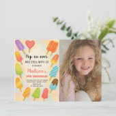 Sweet Summer Popsicle Anniversaire Invitation (Debout devant)
