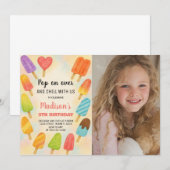Sweet Summer Popsicle Anniversaire Invitation (Devant / Derrière)