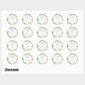 Sweet Summer Rozen Garland 60th / 75th Jubileum Ronde Sticker (Vel)