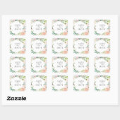 Sweet Summer Rozen Garland Save the Date Vierkante Sticker (Vel)