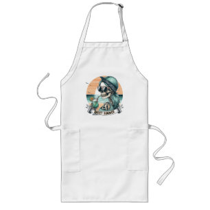 Sweet Summer Skeleton Retro Sunset Design Lang Schort