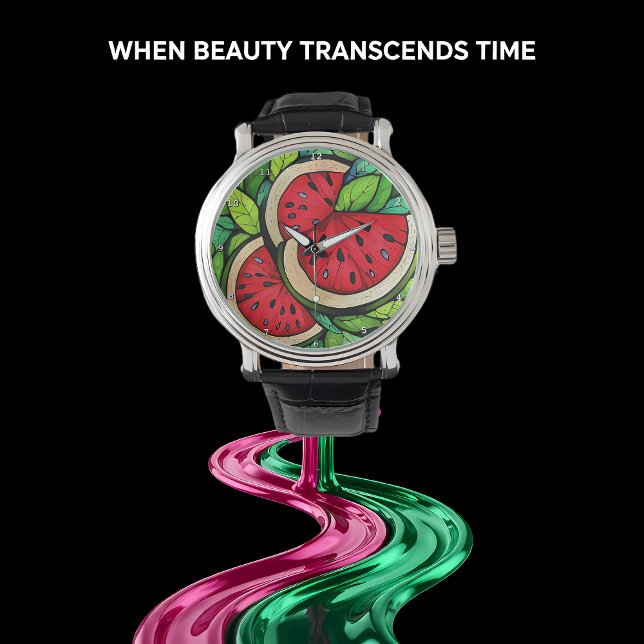 Sweet Summer Slice" - Watermelon Wall  Horloge (Creator heeft geüpload)